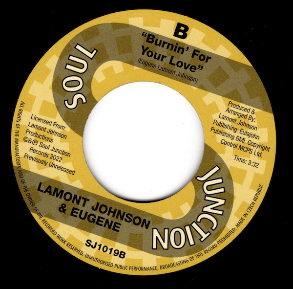 Lamont Johnson & Eugene - Let's Go Dance Tonight / Burnin' For Your Love 45 (Soul Junction) 7