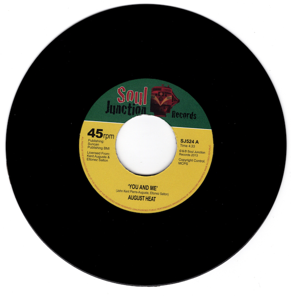 August Heat - You And Me / Hooked on You 45 (Soul Junction) 7' Vinyl