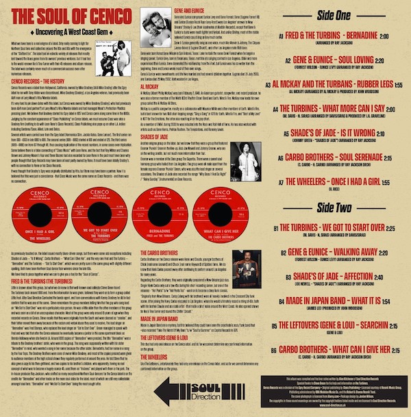 The Soul Of Cenco - Uncovering A West Coast Soul Gem - Various Artists LP (Soul Direction) - Image 2