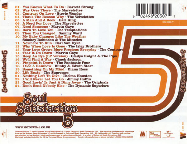 Soul Satisfaction Volume 5 - Various Artists CD (Universal) - Image 3
