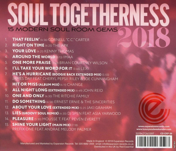 Soul Togetherness 2018 15 Modern Soul Room Gems - Various Artists CD (Expansion) - Image 2