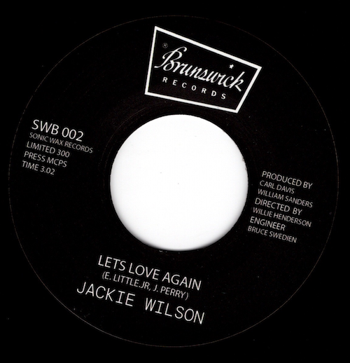 Jackie Wilson - Let's Love Again 45 (Sonic Wax) 7