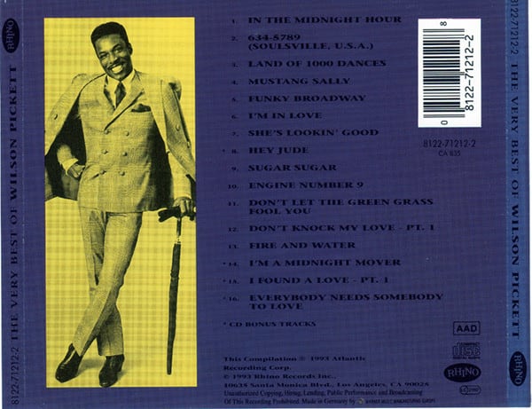 Wilson Pickett - The Very Best Of CD (Atlantic) - Image 2