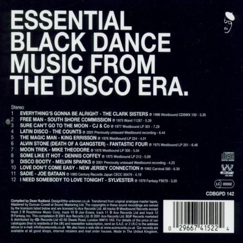 Alright! Black American Dance Music From The Disco Era CD (Back Cover)