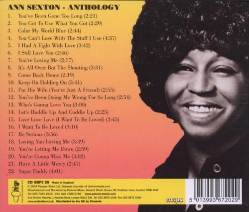 Ann Sexton - Anthology CD (Back Cover)