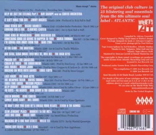 At The Club CD (Back Cover)