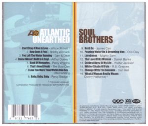Atlantic Unearthed: Soul Brothers CD (Back)