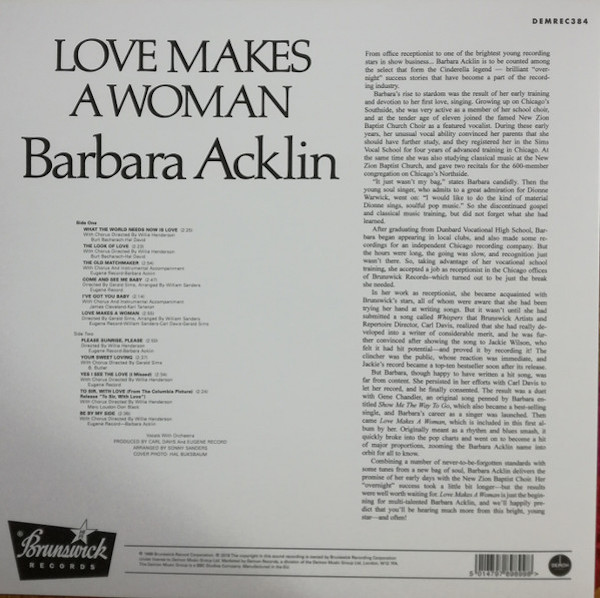 Barbara Acklin - Love Makes A Woman 180gm LP Vinyl (Demon) - Image 3