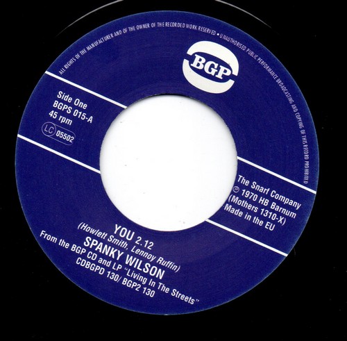 Spanky Wilson - You / Sunshine Of Your Love 45