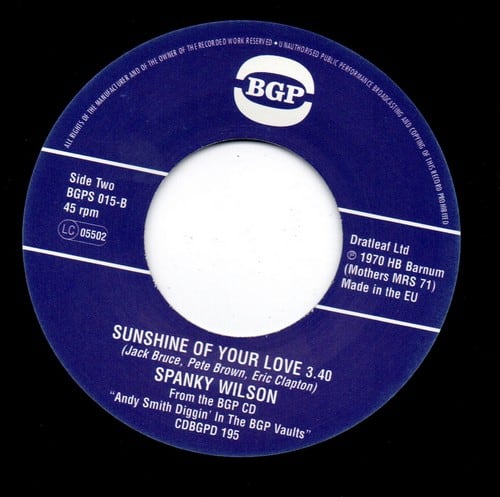 Spanky Wilson - You / Sunshine Of Your Love 45