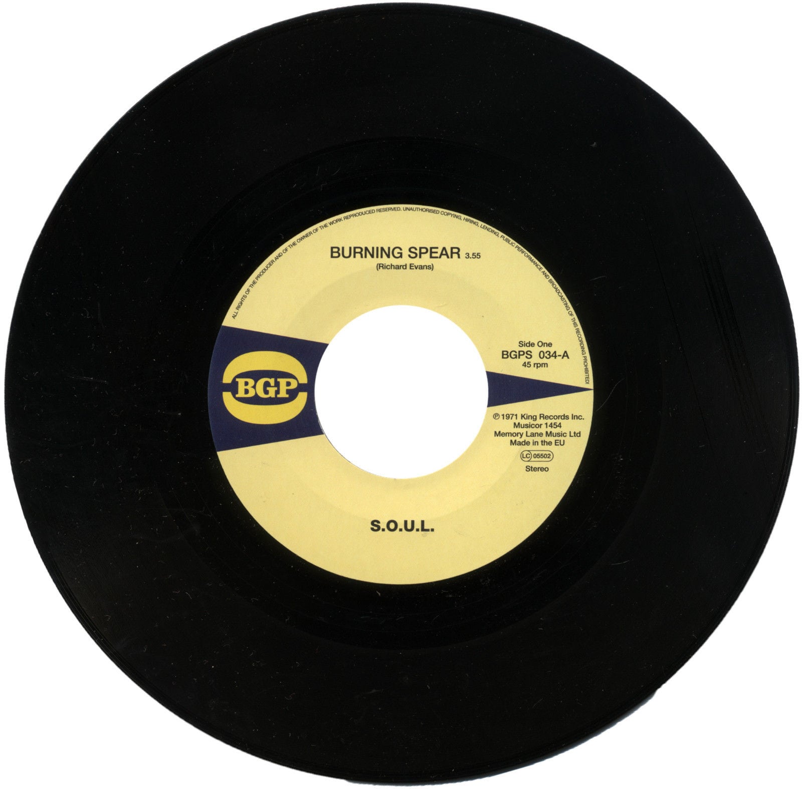 S.O.U.L - Burning Spear / Do What Ever You Want To Do 45 (BGP) 7