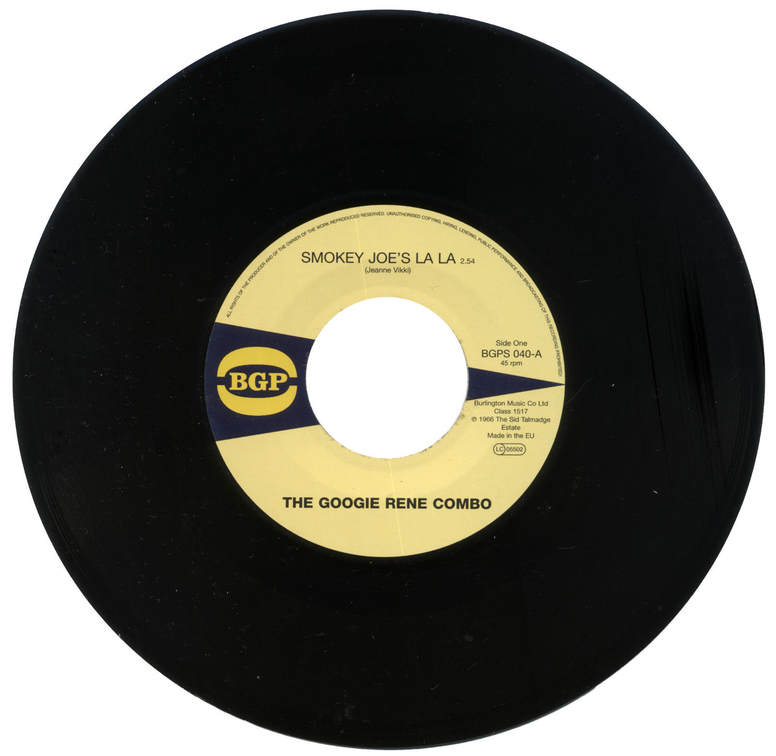 Googie Rene Combo - Smokey Joe's La La / Brother Jack McDuff – Hot Barbeque 45 (BGP) 7