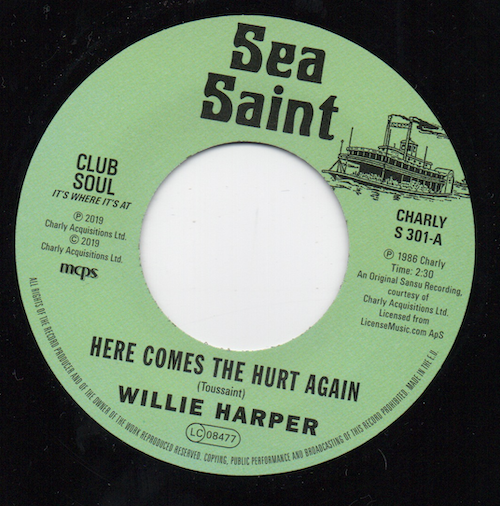 Willie Harper - Here Comes The Hurt Again / Lee Dorsey - Here Comes The Hurt Again 45