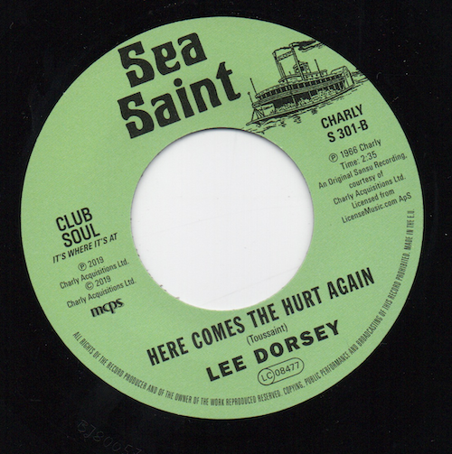 Willie Harper - Here Comes The Hurt Again / Lee Dorsey - Here Comes The Hurt Again 45