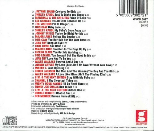 Chicago Soul Survey CD (Back Cover)