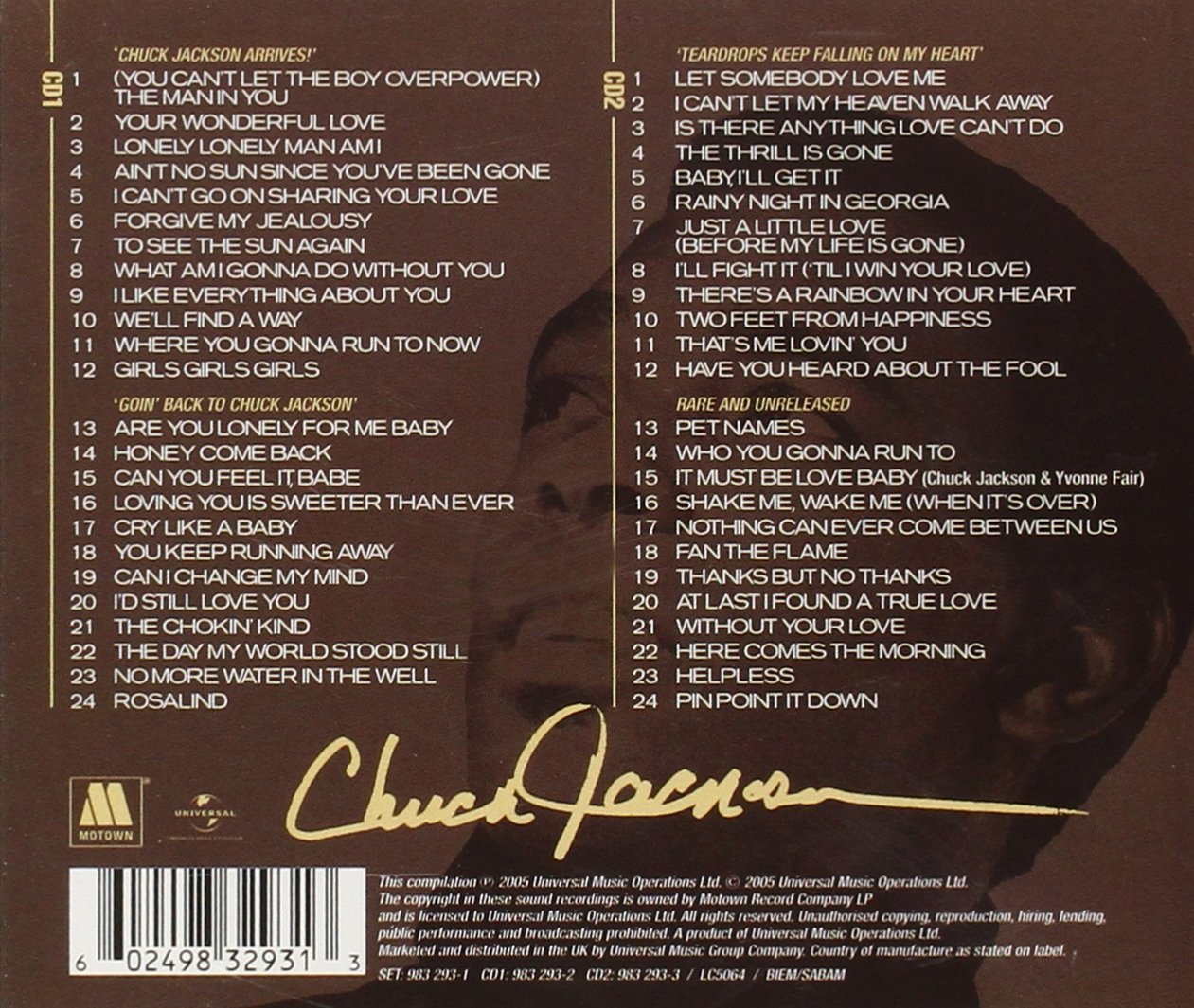 Chuck Jackson - The Motown Anthology (Back Cover)