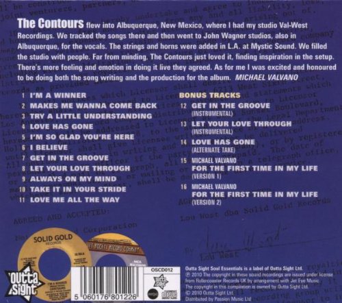 Michael Valvano's Contours - I'm A Winner - The Albuquerque Sessions (Back Cover)