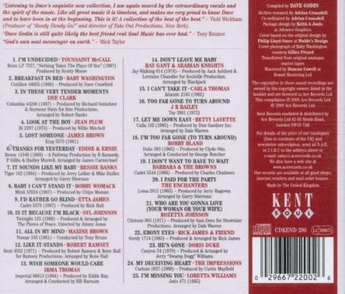 Dave Godin's Deep Soul Treasures Volume 3 (Back Cover)