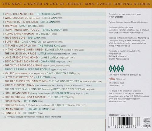 Dave Hamilton's Detroit Dancers Volume 3 CD 9Back)