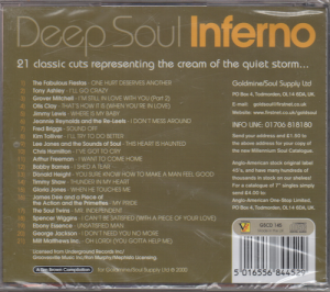 Deep Soul Inferno CD (Back)
