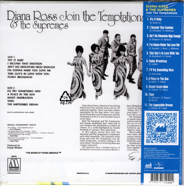 Diana Ross & The Supremes - Join The Temptations CD (Culture Factory) - Image 2