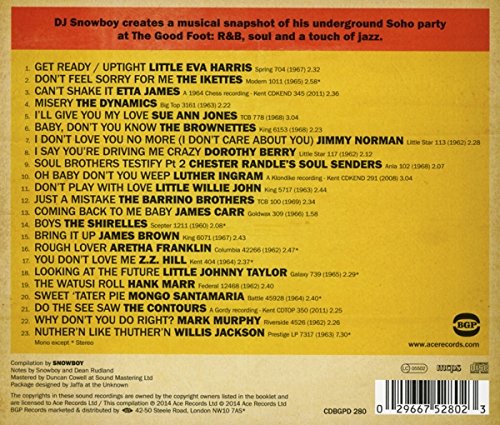 DJ Snowboy Presents The Good Foot CD (Back Cover)