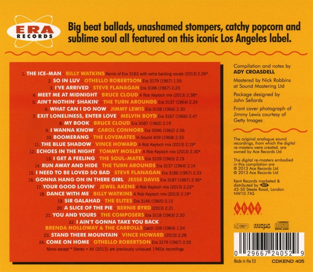 Era Northern Soul CD (Back Cover)