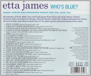 Etta James - Who's Blue? Rare Chess Recordings Of The 60s and 70s CD (Back)