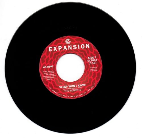 Moments - Sleep Won't Come / It Don't Rain In My Backyard 45 (Expansion) 7