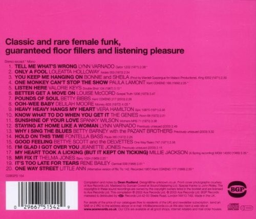 Funk Soul Sisters CD (Back Cover)