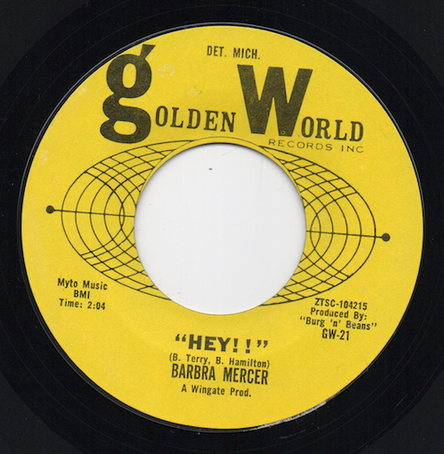 Barbra Mercer - Hey!! / Can't Stop Loving You Baby 45