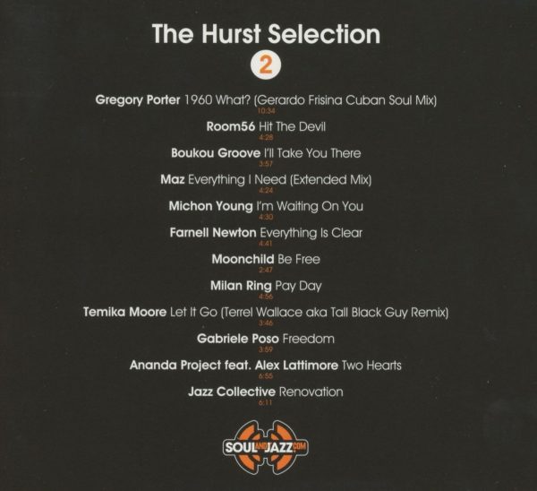 Hurst Selection Volume 2 CD Back Cover