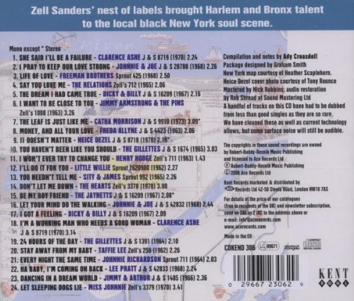 J&S Harlem Soul CD (Back Cover)