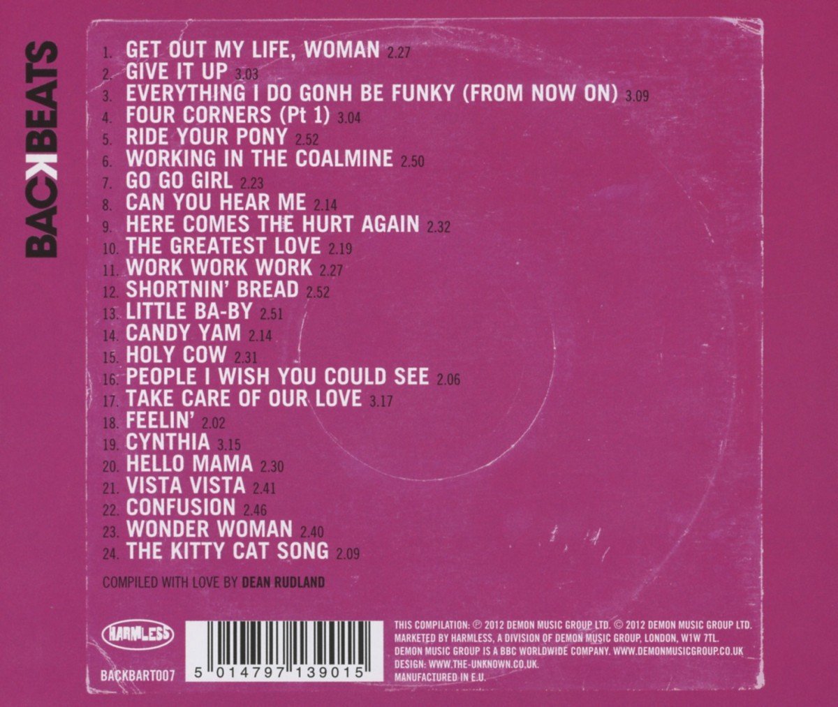 Lee Dorsey - Big Easy Soul Champ CD (Back Cover)