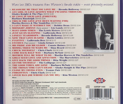Love And Affection - More Motown Girls CD (Back)
