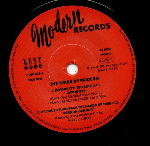 Stars Of Modern Limited Edition 4 Track Vinyl EP