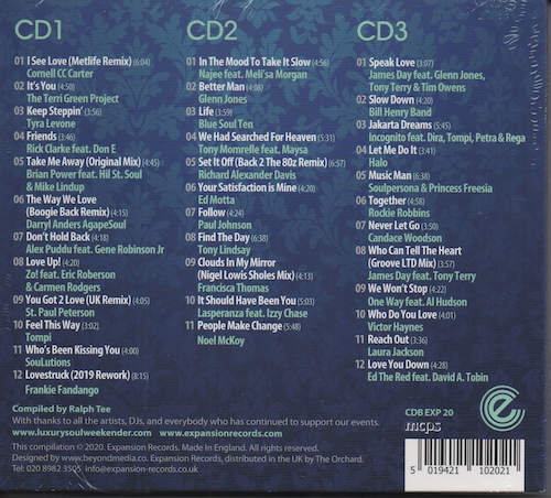 Luxury Soul 2020 3x CD (Back)