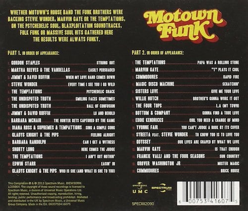 Motown Funk - 32 Pipin' Hot Funk Joints 2X CD (Back)