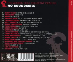 No Boundaries - The Modern Soul Collective Presents CD (Back Cover)