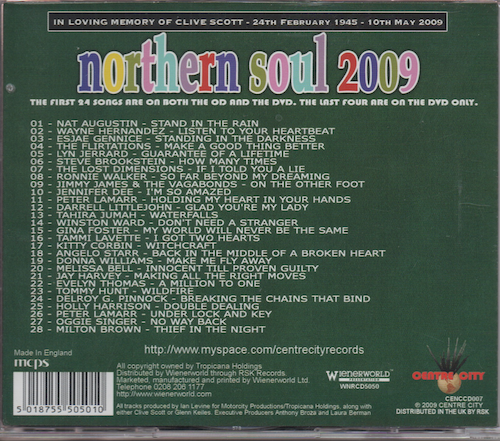 Northern Soul 2009 24 Northern Soul Monsters CD+DVD Set (Back)