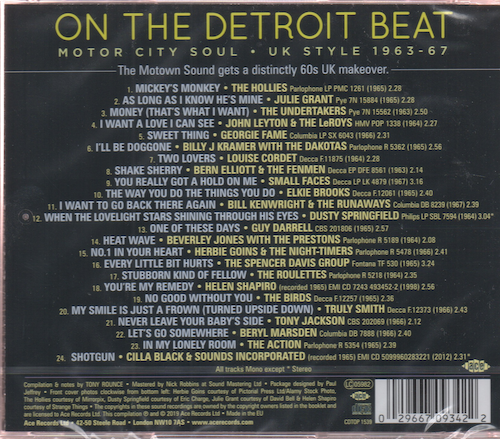 On The Detroit Beat - Motor City Soul UK Style 1963-67 CD (Back)