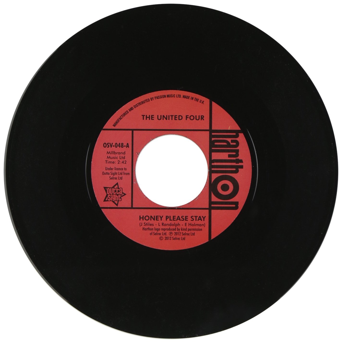 The United Four - Honey Please Stay / Baby Don't Do It 45 (Outta Sight) 7