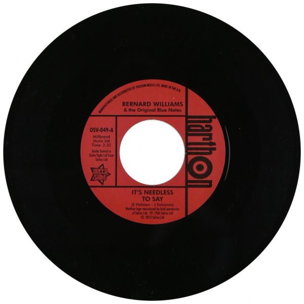 Bernard Williams - It's Needless To Say / Focused On You 45 (Outta Sight) 7" Vinyl