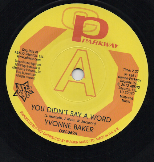 Yvonne Baker - You Didn't Say A Word DEMO 45