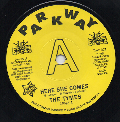 The Tymes - Here She Comes / Anymore DEMO 45