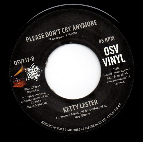 Ketty Lester - Some Things Are Better Left Unsaid / Please Don't Cry Anymore 45