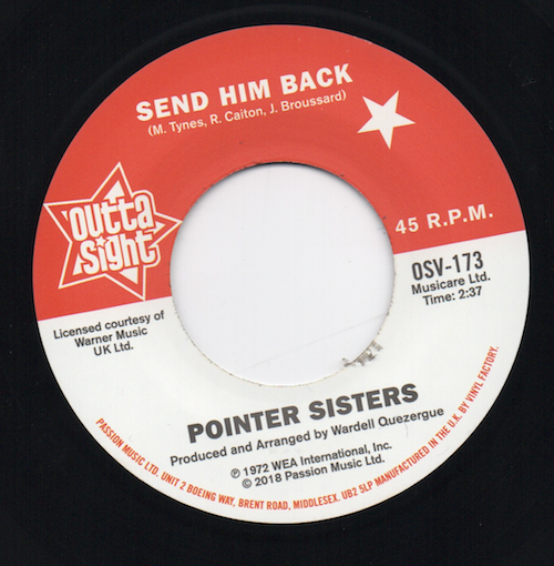 Pointer Sisters - Send Him Back / Drifters - You Got To Pay Your Dues 45