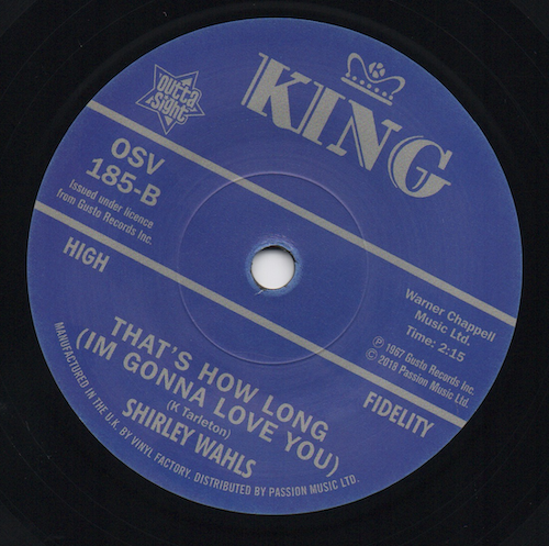 Shirley Wahls - Why Am I Crying / That's How Long (I'm Gonna Love You) DEMO 45