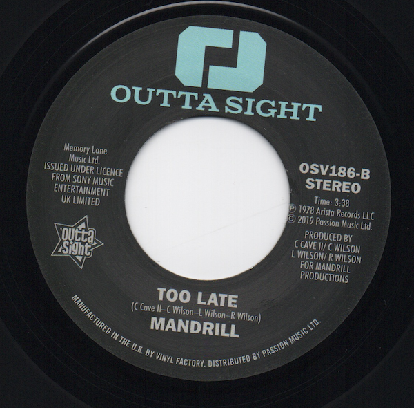 Jeff Perry - Love Don't Come No Stronger (Than Yours And Mine) / Mandrill - Too Late 45