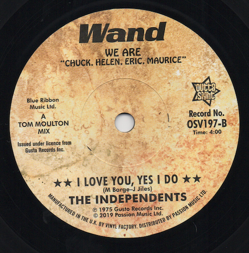 The Independents - Lucky Fellow / I Love You, Yes I Do DEMO 45